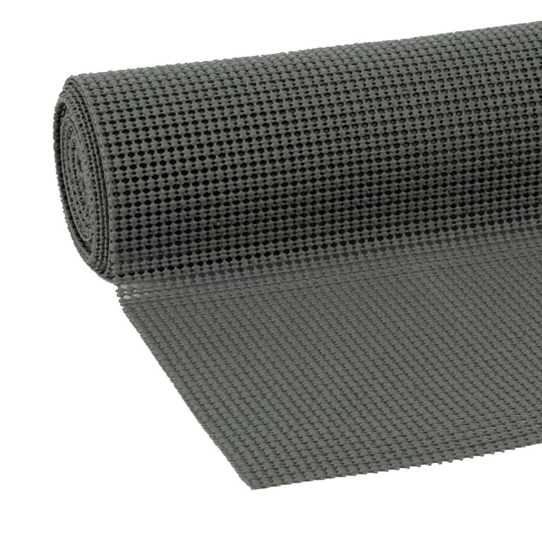 Simplify Grip Liner-Heavy Duty-Non-Adhesive Liner | 60 L x 12 W | Drawers  | Cabinets | Shelves | Grey | Padded | 5 Feet Rolls | Grey | Organization