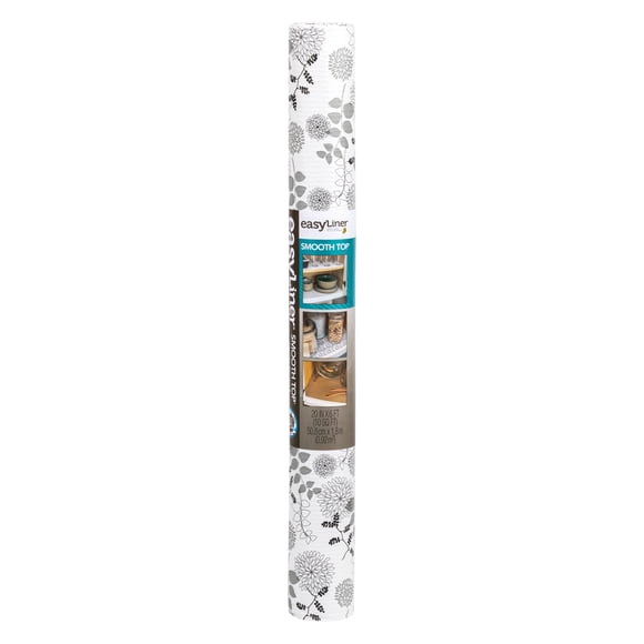 EasyLiner Smooth Top Shelf Liner, Midnight Bloom, 20 in. x 6 ft.