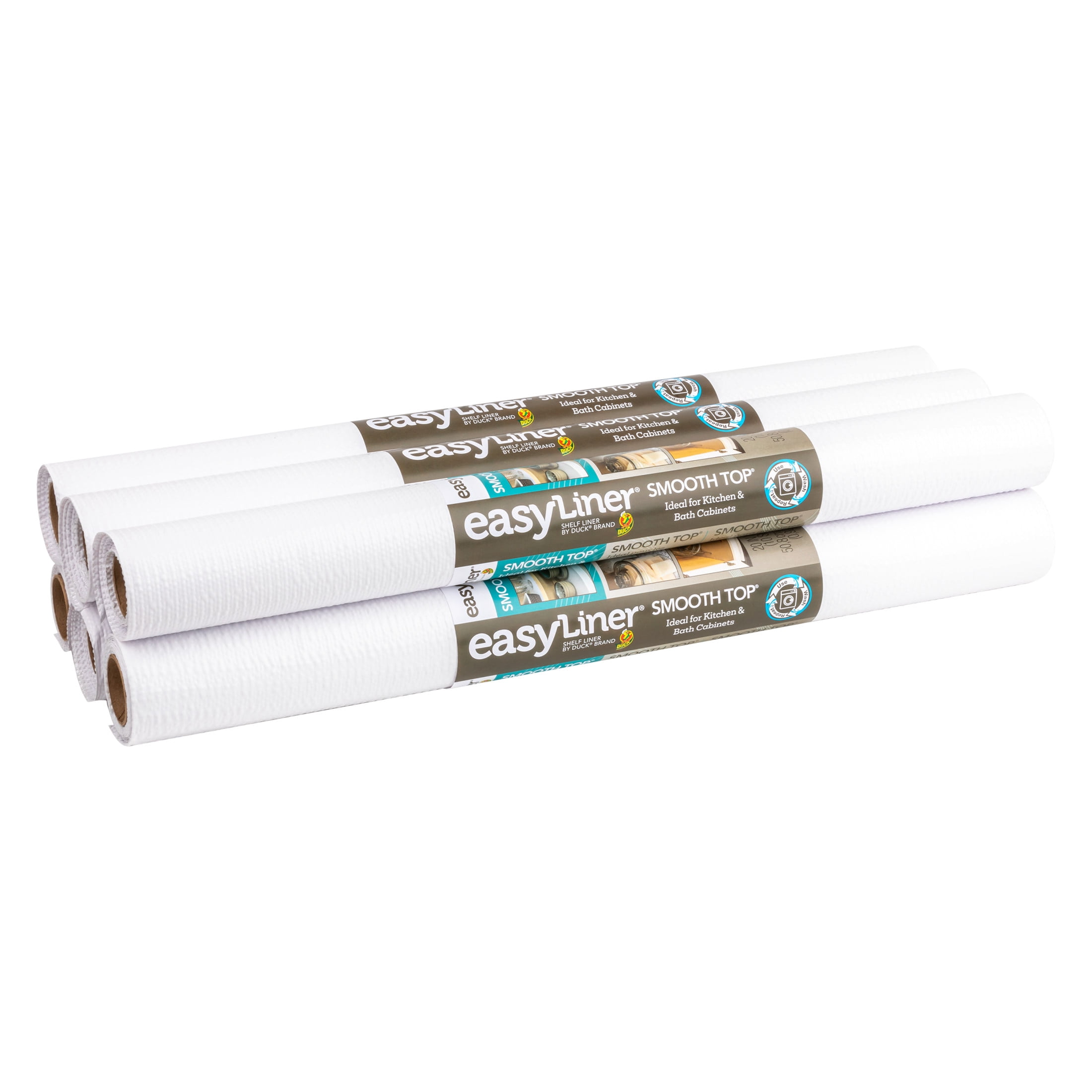 Smooth Top EasyLiner Shelf Liner, White 20" x 6' 6 Rolls