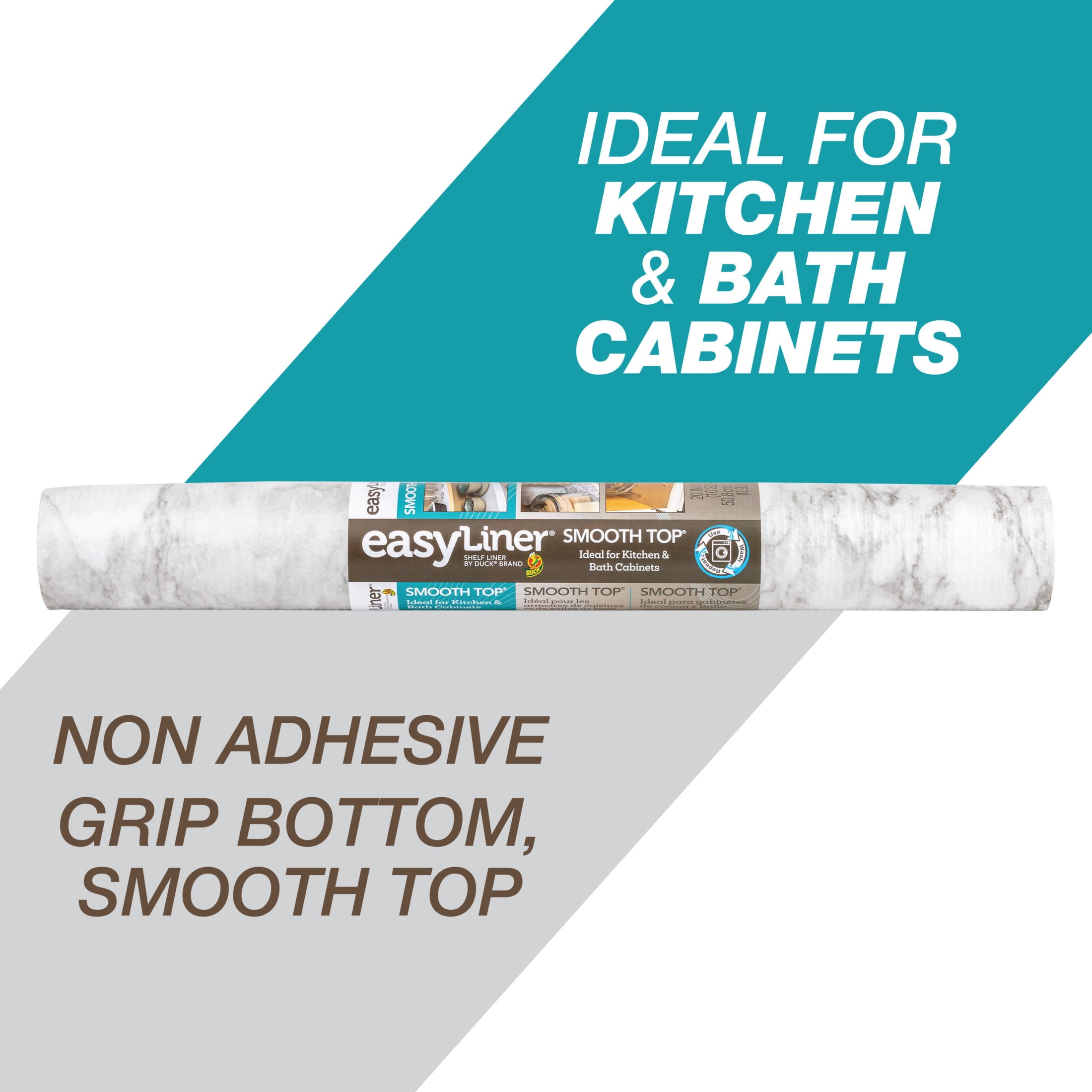 Smooth Top EasyLiner Shelf Liner, Gray Marble 20" x 6' Roll