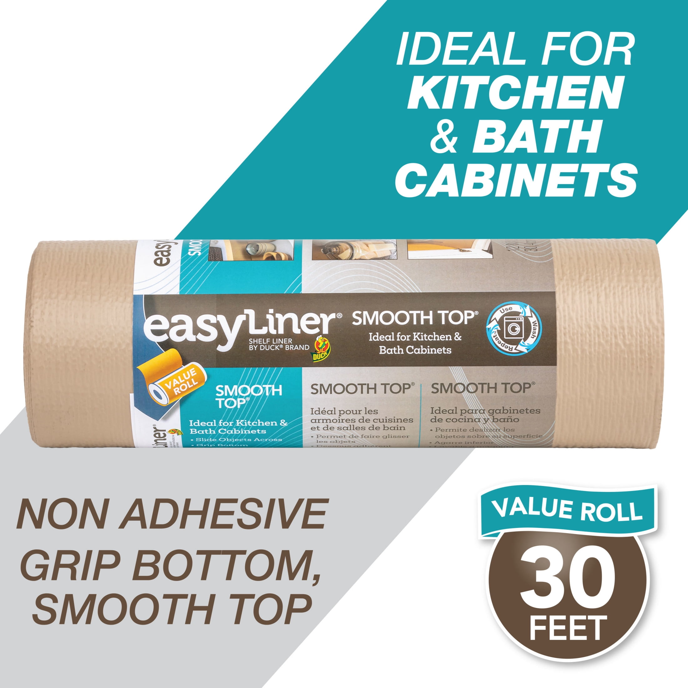 Smooth Top EasyLiner Shelf Liner, Taupe 12" x 30'  1 Rolls