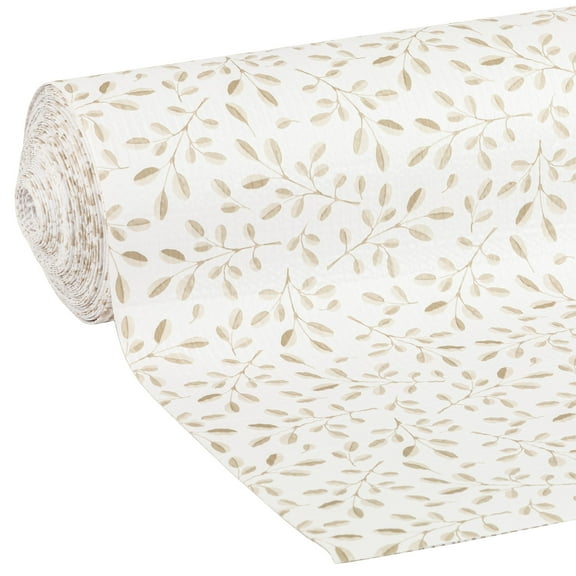 EasyLiner Smooth Top Shelf Liner, Taupe Buds, 12 in. x 30 ft. Roll