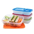 thumbnail image 1 of EasyLunchboxes 3-Compartment Bento Lunch Box Containers, Set of 4, Classic, 1 of 3