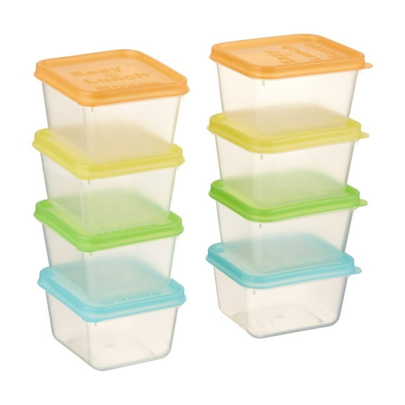 EasyLunchboxes Mini Dippers Small Dip, Condiment, or Sauce Containers, Leak-Resistant, Set of 8