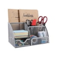 thumbnail image 1 of EasyPAG Mesh Desk Organizer with Drawer Cute Multi-functional Desktop Pencil Holder, Silver, 1 of 5