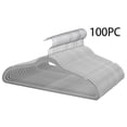 thumbnail image 1 of EasyPAG Velvet Hangers 100 Pack, Premium Clothes Hangers Non-Slip Felt Hangers, Sturdy Hangers Heavy Duty Coat Hangers, Durable Suit Hangers, Space Saving No Hanger Mark Rotating Hook, Grey, 1 of 7