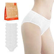 EasyPieces 100% Cotton Disposable Underwear for Women 7 Packs - Sterilized and Soft - Ideal for Travel, Camping, Gym, and Outdoor Activities-S
