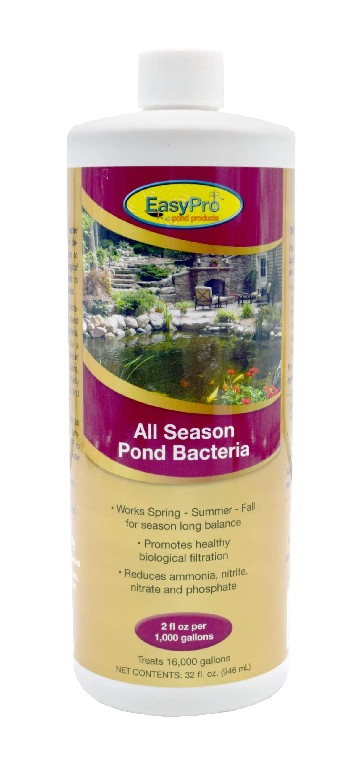 EasyPro 32-Ounce All Season Liquid Pond Bacteria
