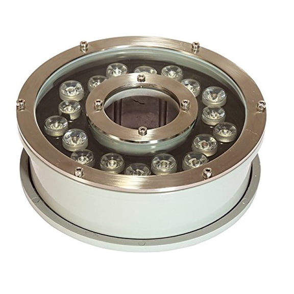 EasyPro BFL18 Underwater Warm White LED Fountain Light |Designed for Formal Water Features | Stainless Steel Top | IP68 Rated| 12Volts 18 Watts | 2800-3000 K Warm White Led | 15 Power Cord included |