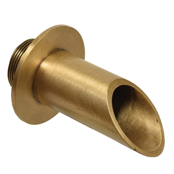 EasyPro BWS2F Vianti Falls Solid Antique Brass 2" Antique Round Wall Scupper/Perfect Formal Look for Pools & Water Features