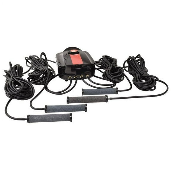 "EasyPro+" Compact Aeration Series - Pond Aeration Kit - Quad Outlet - Ponds up to 3500 gallons