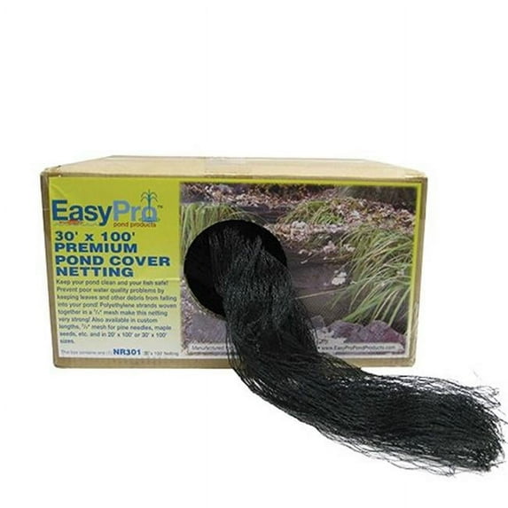 EasyPro NR301 30 x 100 ft. Boxed Premium Pond Cover Netting, 0.75 in.