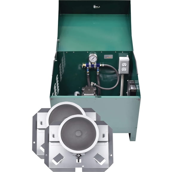 EasyPro PA34-2D Sentinel Deluxe Pond Aeration System/Complete PA34-2 System with Cabinet / 1/4 hp Kit with 2 QS1 Single Diffusers/NO Tubing / 115 Volts