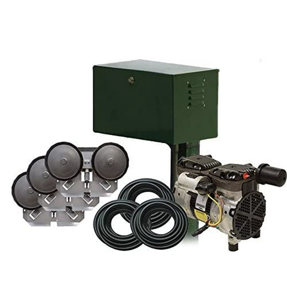 EasyPro PA66DP Sentinel Deluxe Pond Aeration System/Complete PA65W System with Post Mounted Cabinet / 1/2 hp Kit with 3 QS2 Dual Diffusers / 300' Quick Sink Tubing / 115 Volts