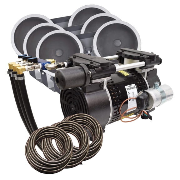 EasyPro PA83W Rocking Piston Pond Aeration System / 3/4 hp Kit with 3 QS2 Dual Diffusers / 300' Quick Sink Tubing / 115 Volts
