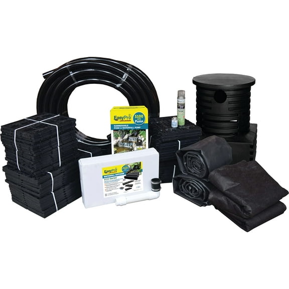 EasyPro Pond Products JAF24W Just-A-Falls Kit - Build a Beautiful Waterfall and Stream without The Maintenance of a pond. Complete 23 Wide Waterfall and 24 Long Stream Kit