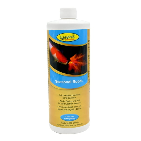 EasyPro Pond Products SWT32 - Seasonal Boost - A Proven Blend of Cold Weather Beneficial Bacteria for Ponds and Water Features - 32 Ounce