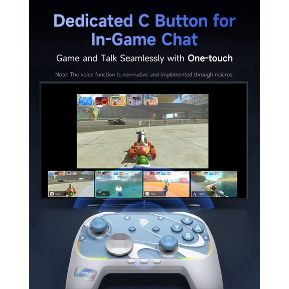 EasySMX S10 Wireless Game Controller, Dual Vibration, Bluetooth 2.4G for PC Android SW