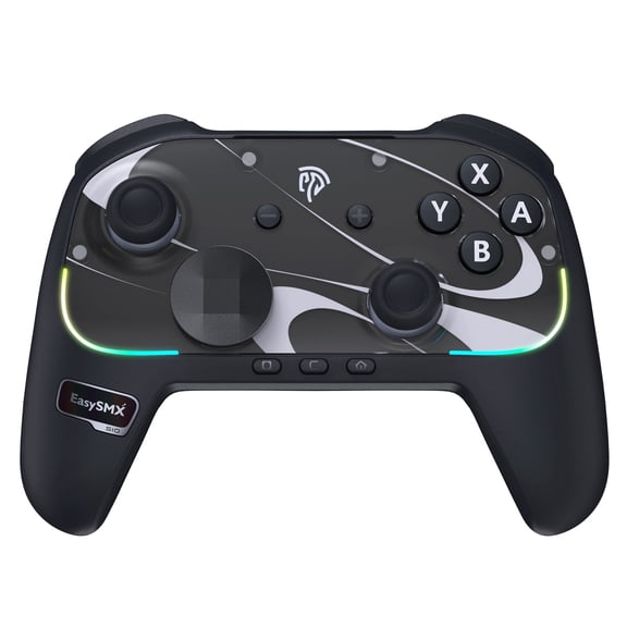 EasySMX S10 Gaming Controller for SW2, TMR Joysticks, Mechanical ABXY Buttons, HD Vibration, RGB Lighting, BT & Wired, for PC and Mobile Devices