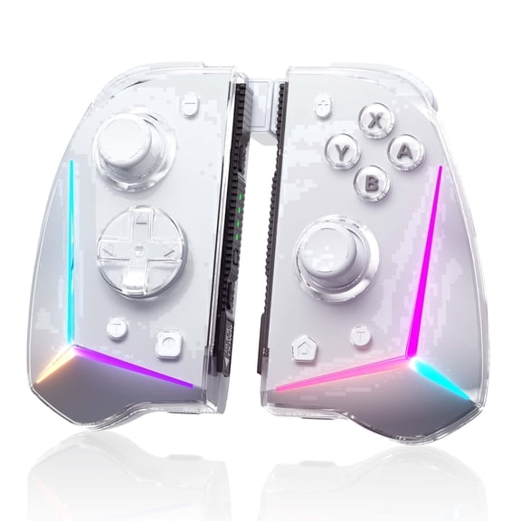 EasySMX S15 Wireless Game Controller with Hall Effect Joysticks, Programmable Back Buttons, RGB, Vibration and Motion Control for PC, Android, Switch