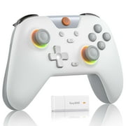 EasySMX Wireless Gaming Controller for PC/iOS/Android/Switch/Steam, with RGB Lighting, Hall Effect Triggers & Joysticks, Adjustable Vibration & Turbo