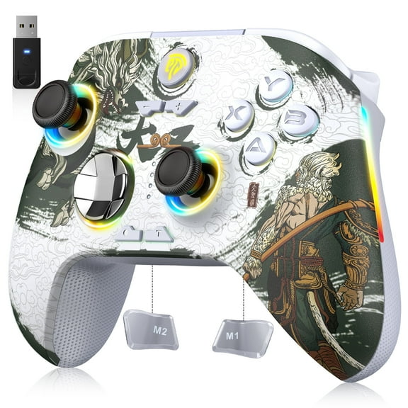 EasySMX X15 Wireless Bluetooth Gaming Controller for PC, Switch, Steam, Android, and iOS, with Hall Effect Joysticks and Triggers, RGB Lighting, Turbo Function, and Customizable Back Keys
