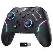 EasySMX X20 Wireless Gaming Controller with 2-Stage Hall Effect Sticks RGB Backlit, 1000Hz Polling Rate, 6-Axis Gyro on Multi-Platform, Mech Buttons- Compatible with PC/Switch/Steam/Android, Black