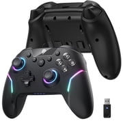 EasySMX X20 Wireless RGB Gaming Controller, 1000Hz Polling Rate, Removable Hall Effect Sticks, 4 Macro Back Buttons, 6-Axis Gyro, Trigger Lock, 1000mAh - for PC/Switch/Steam/Android Not Xbox