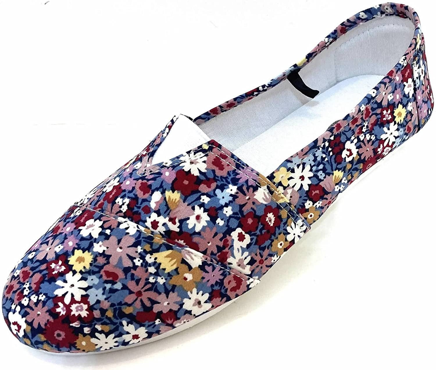 EasySteps Women's Canvas Slip-On Shoes with Padded Insole 308L Floral 6 ...