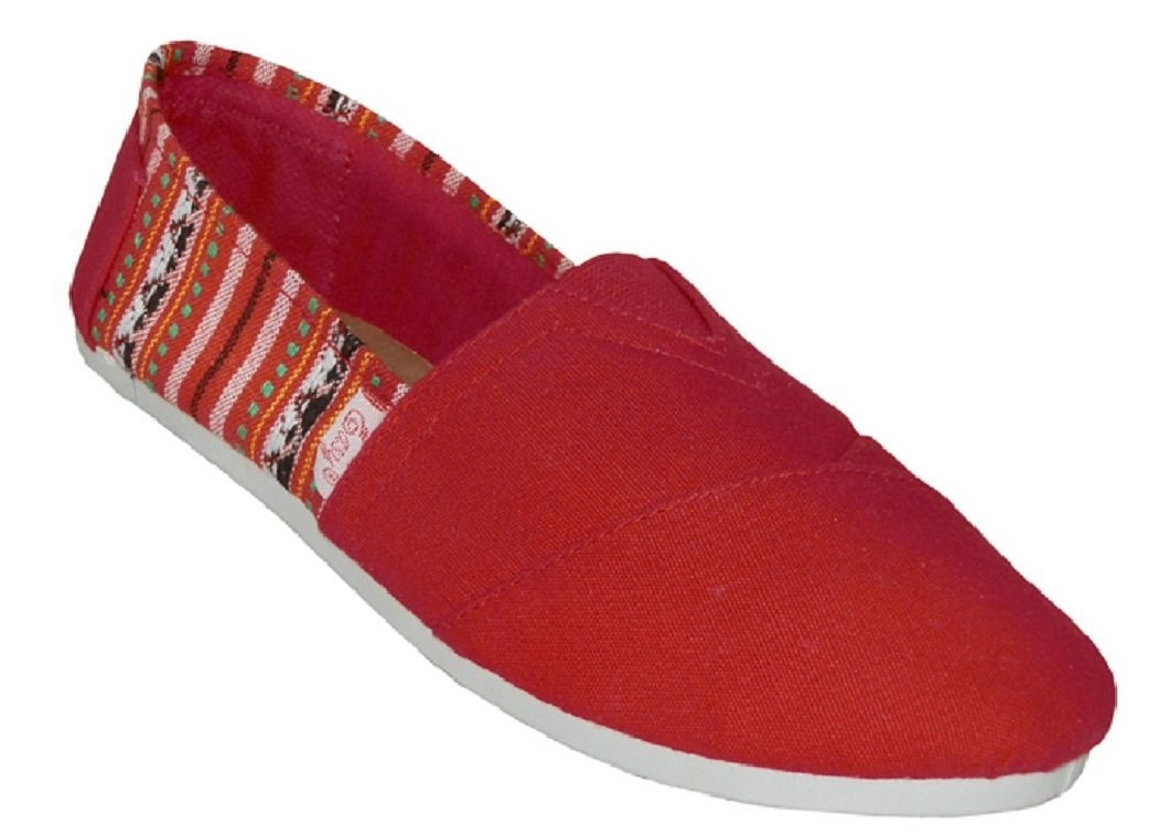 EasySteps Women's Canvas Slip-On Shoes with Padded Insole 308L Red 5 - image 1 of 2