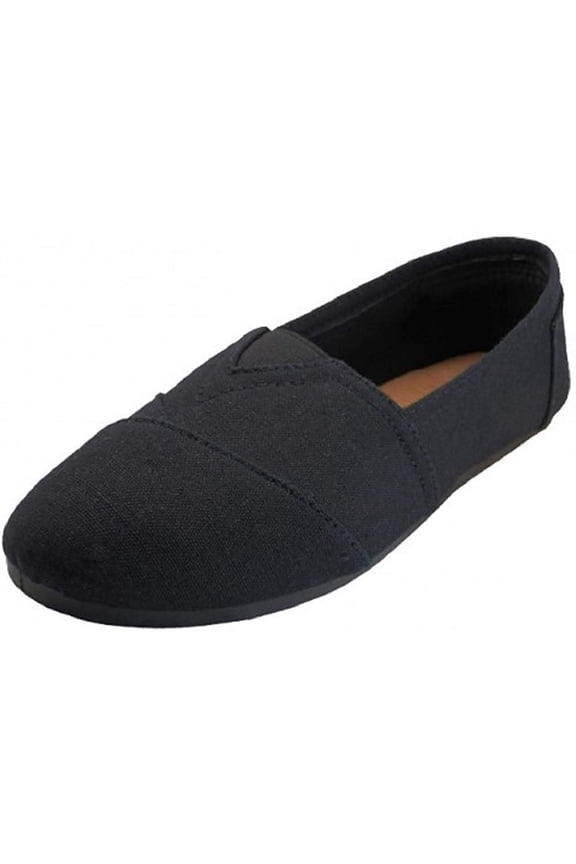 EasySteps Women's Canvas Slip-On Shoes with Padded Insole 308l b/b 6