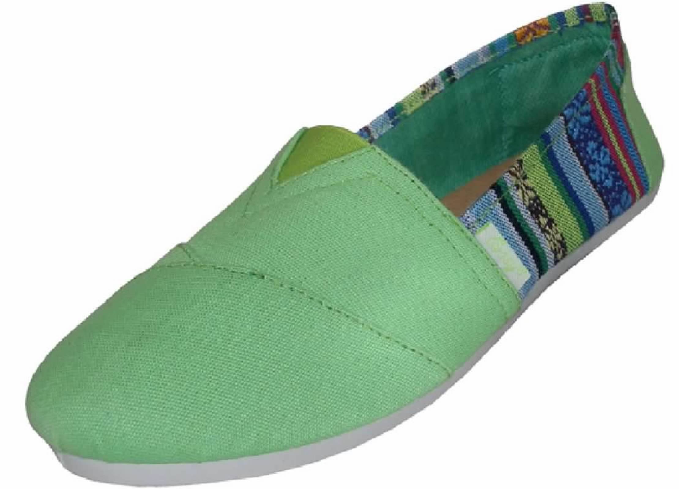 EasySteps Women's Canvas Slip-On Shoes with Padded Insole Green-8 - image 1 of 2