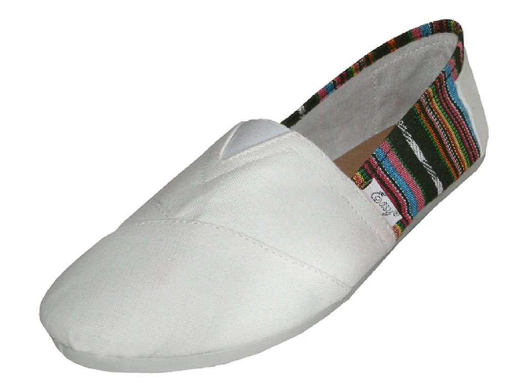 EasySteps Women's Canvas Slip-On Shoes with Padded Insole, White, 10 BM US - image 1 of 2