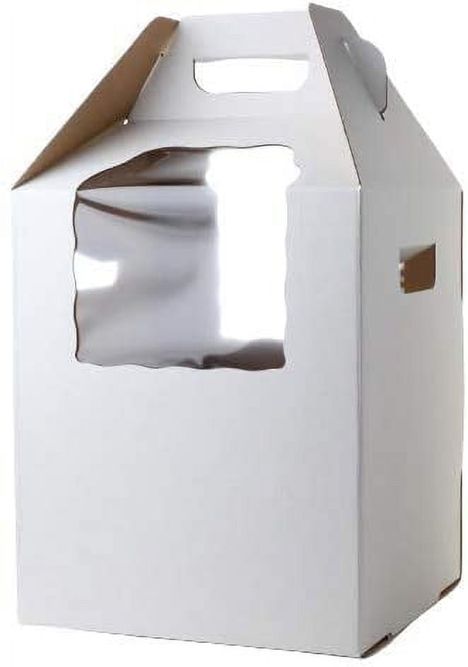 EasySweetz Tall Cake Carrier Box with Window 10" x 10" x 12" (Pack of ...