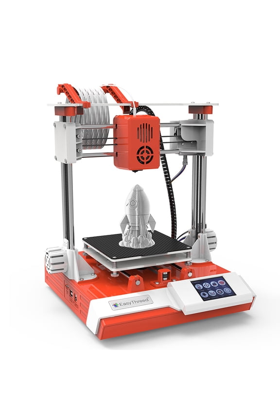 K6 3D Printer for Kids and Beginners, Desktop FDM 3D Printer with 2.4'' Touchscreen Control, 10m PLA Filament, Quick Assembly, Print Size 3.94x3.94x3.94in