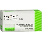 EasyTouch 2-Ply Alcohol Sterilized Pads, Medium, 100 Count
