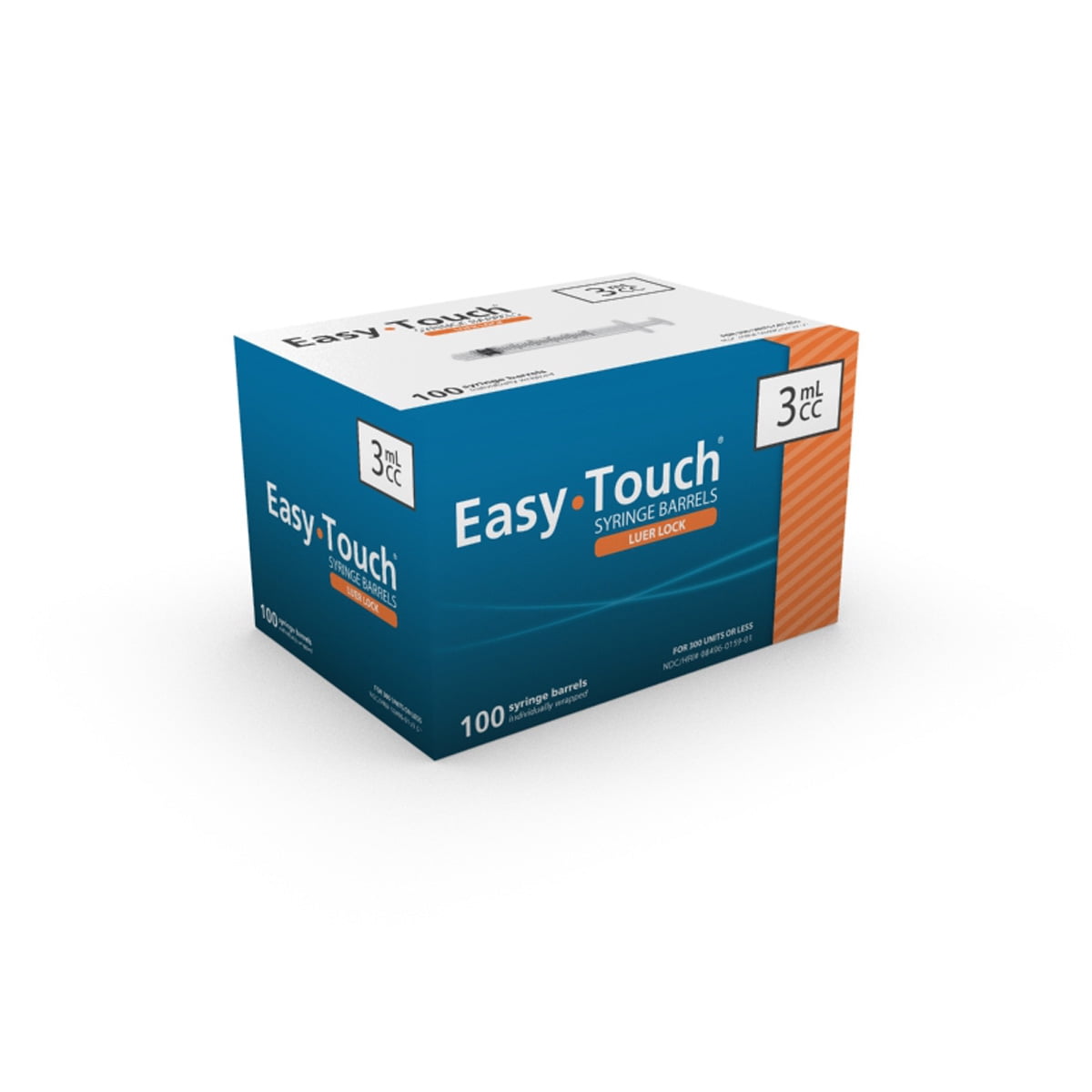 Easy Touch LuerLock, Uni-Slip, ShealthLock Barrel 100ct Luer Lock Barrel (TB) 3 mL 802030