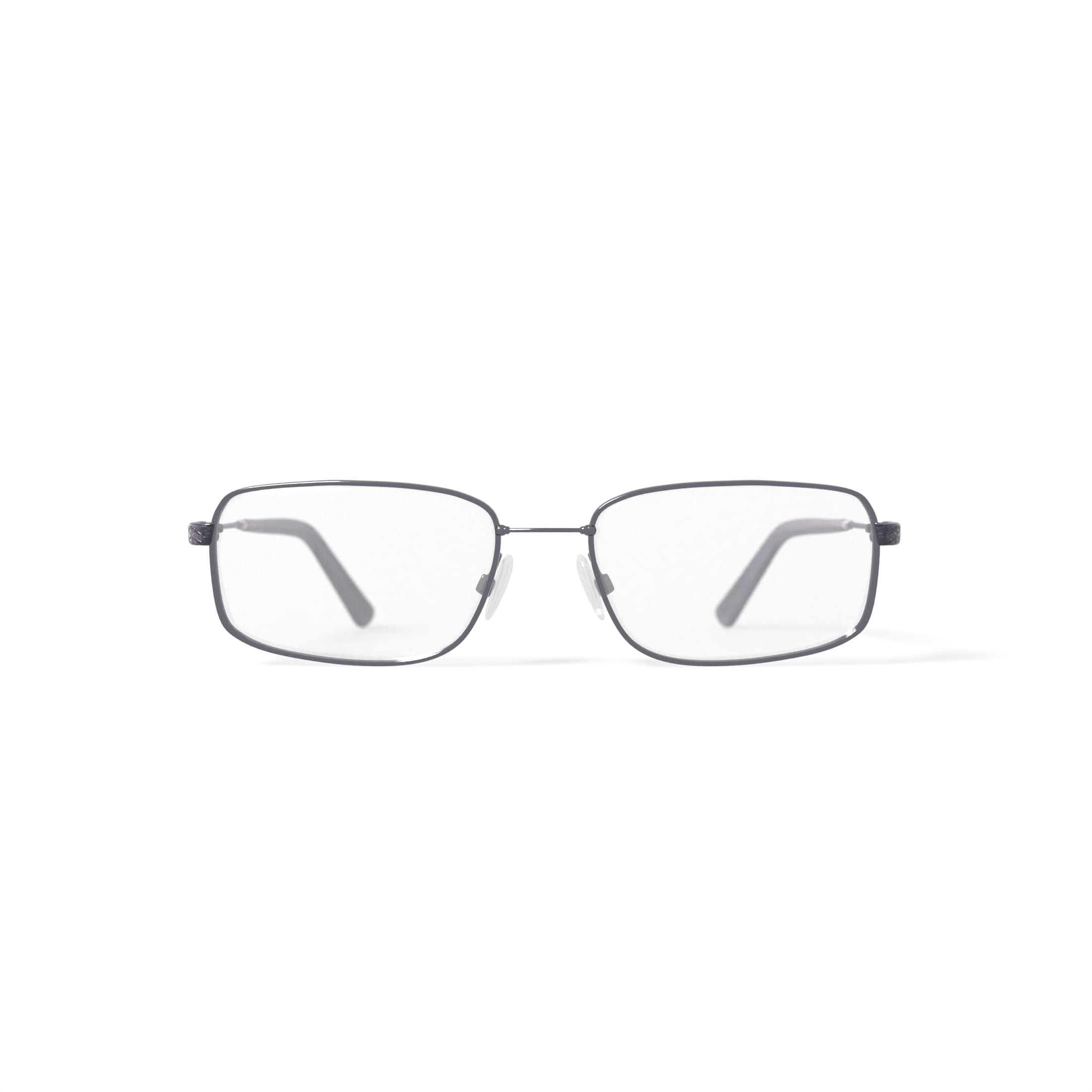 EasyTwist Men's CT197 Rectangular Prescription Eyeglasses with Case, Gray