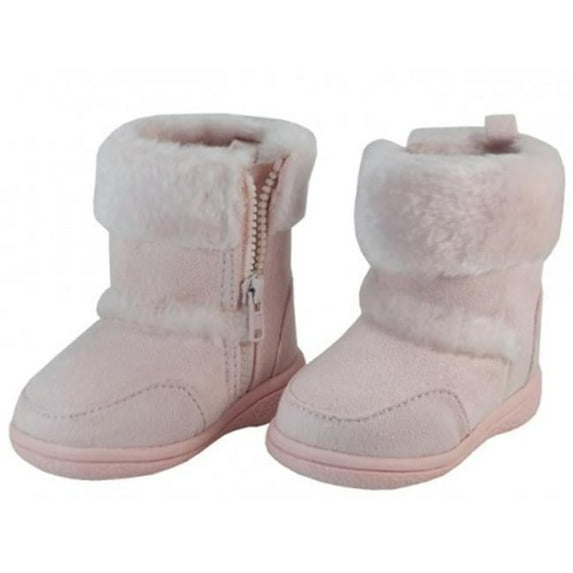EasyUSA 2355890 Kids Winter Boots with Fur Cuff, Pink - Size 12-4 - Case of 24