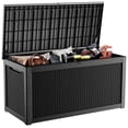thumbnail image 1 of EasyUp 260 Gallon Resin Deck Box, Lockable Patio Outdoor Storage Box for Furniture, Garden Tools and Tools Storage, Waterproof Outside Storage Boxes, 1 of 7