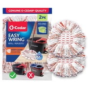 O-Cedar EasyWring Deep Clean Microfiber Spin Mop Head Replacements with Scrub Pad, Washable & Reusable, 2 Count