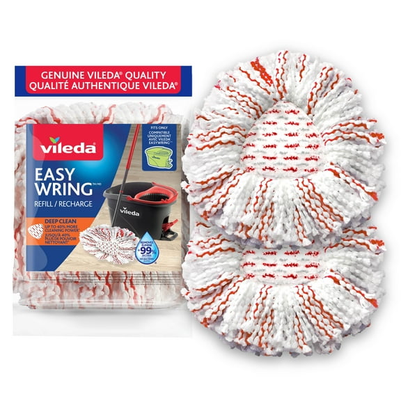 O-Cedar EasyWring Deep Clean Spin Mop Head Replacements, 2 Pack