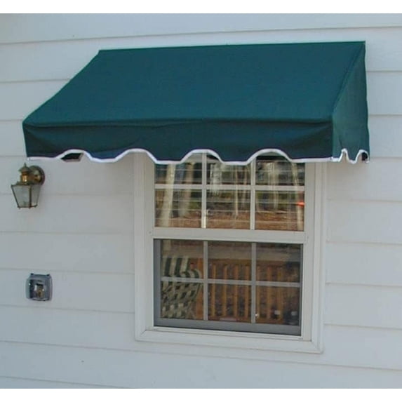 Easyawn Sunbrella Classic Window Awning/Door Awning/ 5 Colors + 3 Sizes/Door Canopy/Window Awning/Canvas Window Awning/Canvas Door Awning/by Easyawn with Sunbrella Canvas (Green 8 feet Wide)