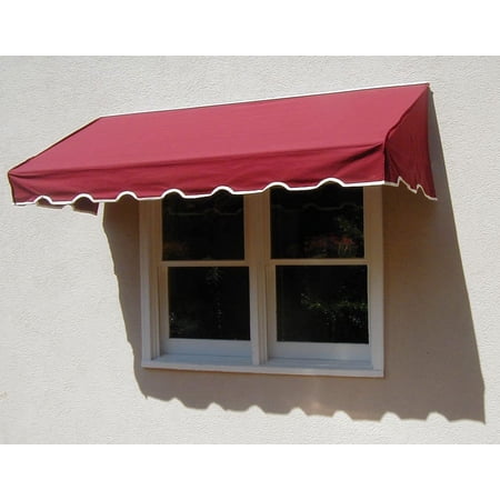 Easyawn Sunbrella Classic Window Awning/Door Awning/5 Colors + 3 Sizes/Door Canopy/Window Awning/Canvas Window Awning/Canvas Door Awning/by Easyawn with Sunbrella Canvas (Burgundy 4 feet Wide)