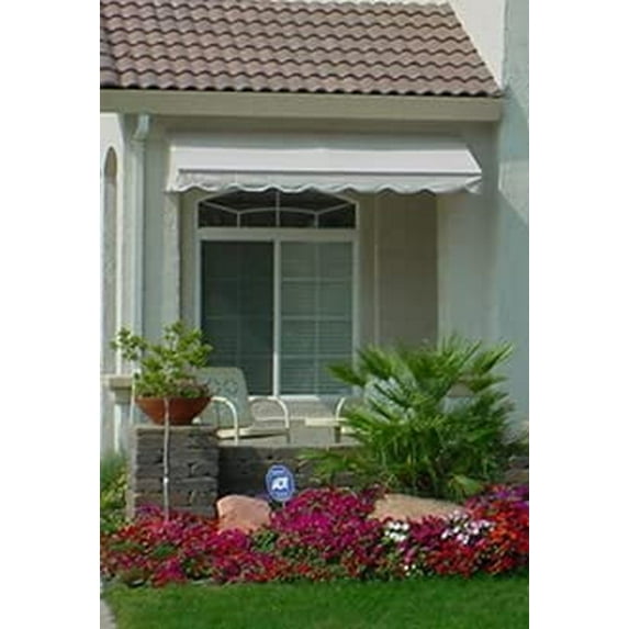 Easyawn Sunbrella Classic Window Awning/Door Awning/5colors + 3sizes/Door Canopy/Window Awning/Canvas Window Awning/Canvas Door Awning/by Easyawn with Sunbrella Canvas(Linen 8 feet Wide)