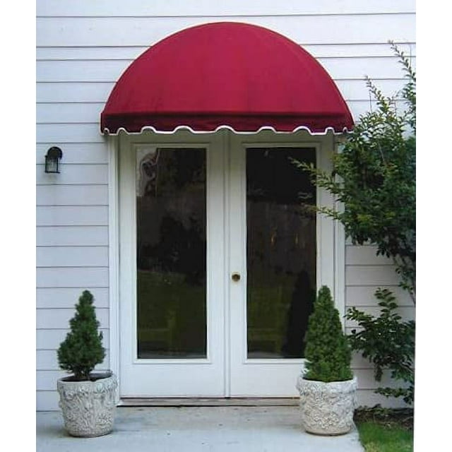 Easyawn Sunbrella Dome Window Awning/Door Awning/ 5 Colors + 3 Sizes/Door Canopy/Window Awning/Canvas Window Awning/Canvas Door Awning/by Easyawn with Sunbrella Canvas (Burgundy 4 feet Wide)