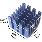 Easycargo 10pcs 14mm heatsink + pre applied 3m 8810 thermal conductive adhesive tape for cooling vram vga ram 3d printer stepper motor driver module tmc2100 lv8729 drv8825 10pcs 14x14x13mm black