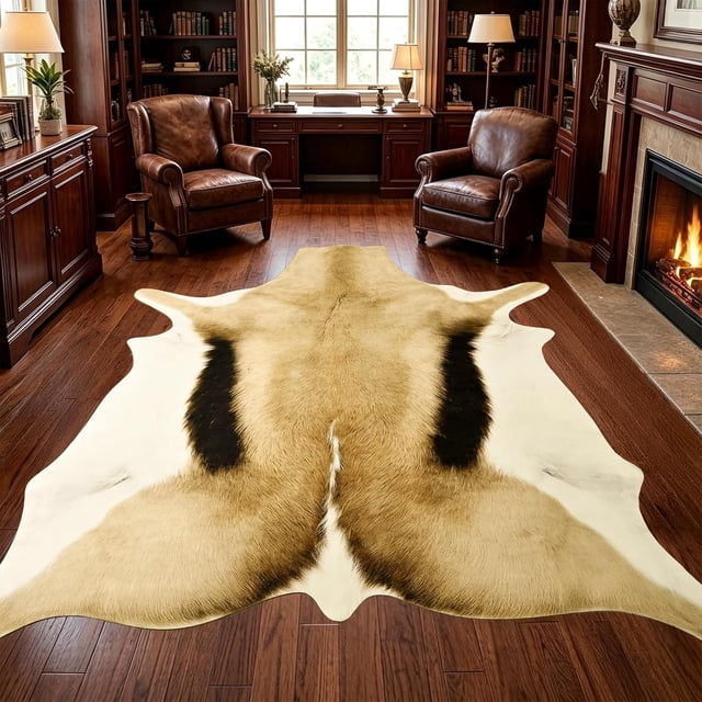 Easycozy Antelope Print Faux Cowhide Rug - 8 x 10 Feet - Walmart ...