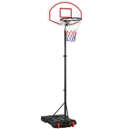Renwick 29 In. Height Adjustable Portable Basketball Hoop for Kids with Backboard and Wheel