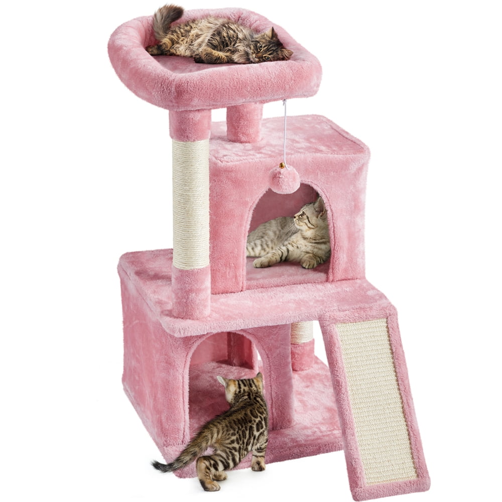 Renwick 36" H Multilevel Plush Cat Tree with Double Condos and Furry